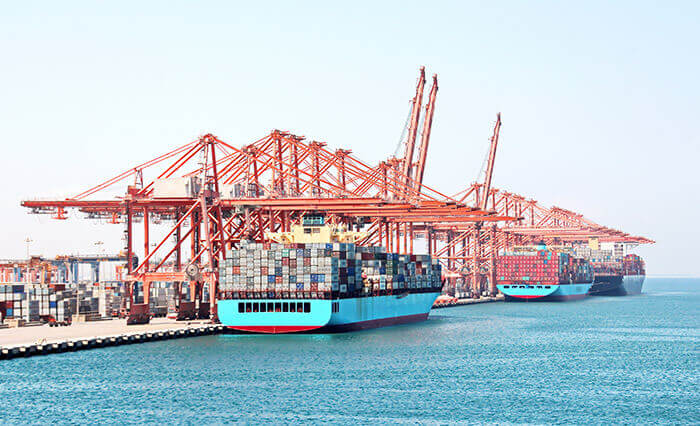 Images shows Container Terminal , Port Salalah, Oman, Indian Ocean